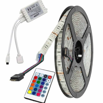 Striscia 300 led RGB smd 5050 multicolor waterproof 5 metri IP55 strip led - Immagine 1 di 4