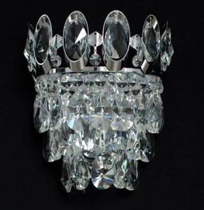 Crystal & Metal Wall Lamp(s) with Real Crystals (only Silver available) - Picture 1 of 1
