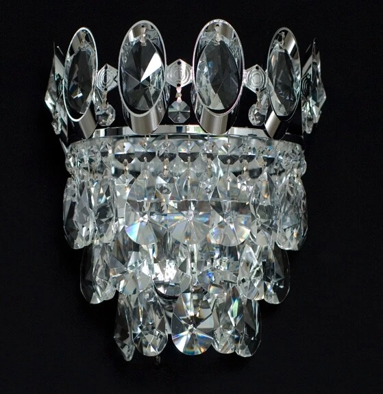 Cristallo & Metallo Lampada da Parete (N) con Vere (Solo Color Argento Dipinga) - Immagine 1 di 1