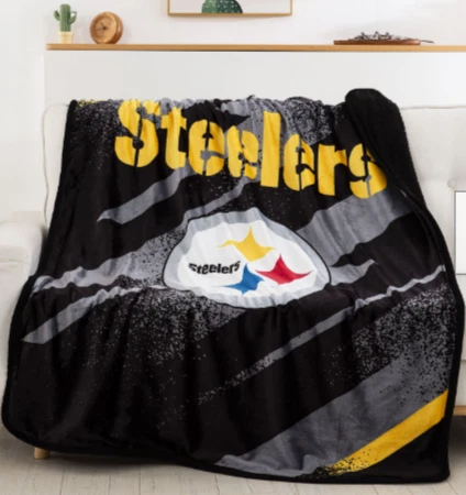 Pittsburgh Steelers Velocity Silk Touch Sherpa 60"x80" Throw/Blanket Cover
