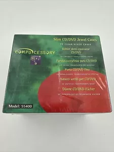 Compucessory CD DVD Case Jewel Cases 20/PK Clear/Black #55400 NEW SEALED - Picture 1 of 4