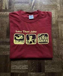 Vintage 90s Less Than Jake Pop Punk Metal Graphic Tour Band T-Shirt VN2337 - Bild 1 von 3