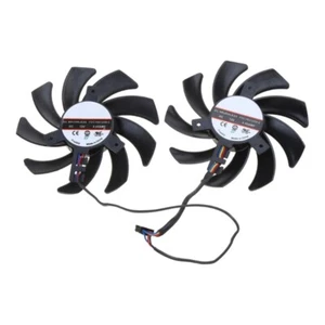 2pcs 85mm 480/470 Graphics 4Pin 0.35A VGA Cooler Fan for XFX R9 390/390X 8G RX48 - Afbeelding 1 van 9