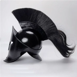 Black King Leonidas Spartan Helmet, 300 movie Fully functional medieval helmet - Bild 1 von 7