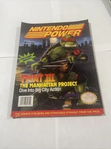 Nintendo Power Magazine Vol 33 [TMNT III] Turtles With Lemmings Poster & Inserts - Picture 1 of 3
