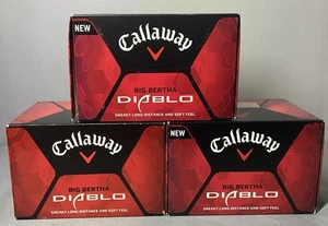 LOT of 3 NEW Callaway Big Bertha DIABLO Golf Balls 3 Dozen - 12 Sleeves. - Picture 1 of 2