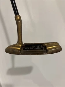Vintage 24K Gold Plated Putter RH Right Handed Golf Club Goldsmith Grip - Picture 1 of 7