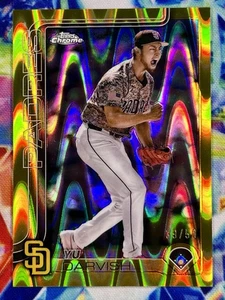 2025 Topps Chrome Yu Darvish Golden refractor 39/50 San Diego Padres - Picture 1 of 2