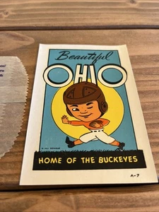 Busta carta cerata vintage originale 1951 decalcomania USA Stato Ohio Buckeyes. - Foto 1 di 2