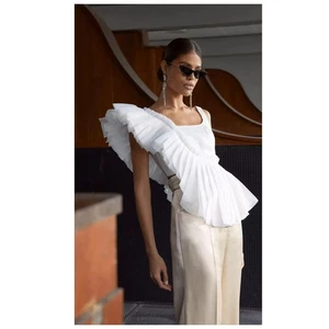 NWT Aje Orbit Sculptural Pleated Top (UK/AU 4 = US 0) - Picture 1 of 13