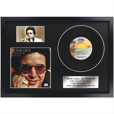 Hector Lavoe - De ti depende /LP/ Memorabilia / Souvenir in black frame / salsa - Image 1 of 4