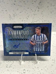 2024-25 Panini EPL Prizm Evan Ferguson Penmanship Auto Brighton Blue Shimmer - Picture 1 of 2