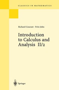 Introduction to Calculus and Analysis II/2 (Classics in Mathematics) - Bild 1 von 1