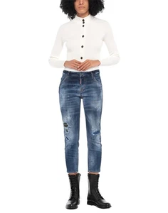 RRP €650 DSQUARED2 Jeans IT42 US6 UK10 M Splatter Effect Patches Made in Italy - Picture 1 of 6
