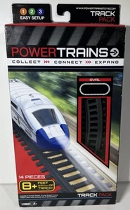 Power Trains Confezione Pista Ovale 8+ Piedi 14 Pezzi Jakks Pacific 2012 *NUOVO* - Foto 1 di 3