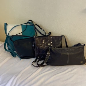 4 Geldbörsen Vera Bradley, The Sak Stone Mountain Ken, türkis/schwarz/braun Leder - Bild 1 von 22