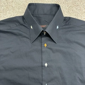 Men's AXXESS 3XL 47/48 Turkey Sports Dress Shirt 100% Soft Cotton Collar Black - Picture 1 of 10