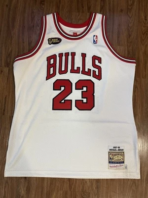 Camiseta deportiva para hombre Michael Jordan blanca Chicago Bulls 1997/98 auténtica blanca talla 48 Foto 1 de 3