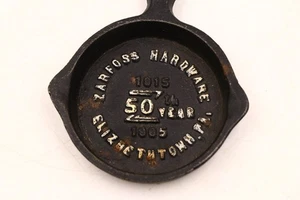 Sartén miniatura de hierro fundido Zarfoss Hardware Elizabethtown, PA 50º año anuncio - Imagen 1 de 3