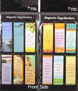Beautiful Magnetic Bookmarks Set of 12 Bible Verses Be Still and Friendship NEW - Imagen 1 de 2