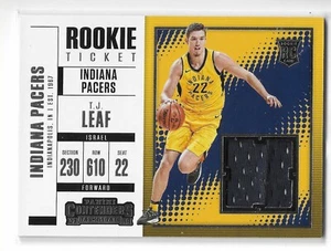 2017-18 CONTENDERS TJ LEAF ROOKIE TICKET PLAYER-WORN MATERIAL RC #RTS-16 PACERS - Picture 1 of 2