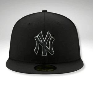 New York Yankees NYY MLB Authentic New Era 59FIFTY Fitted Cap-B/B/W - Picture 1 of 1