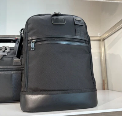 NEW Tumi Fremont RADAR 16.0” Ballistic Nylon & Leather Laptop Backpack - BLACK - Image 1 of 4