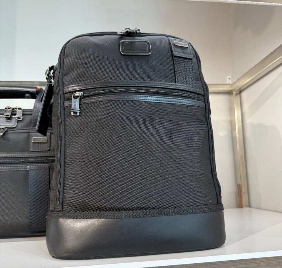 TUMI Compact Nylon Backpack Black 15.9x11.8x4.7 in w/ Receipt & Tags