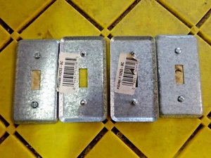 PICOMA V253-BC ZINC INDUSTRIAL METAL PLACA INTERRUPTOR PARED PAQUETE DE 4 - Imagen 1 de 2