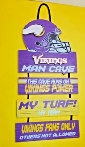 Minnesota Vikings Man Cave Dangle Sign - Picture 1 of 4