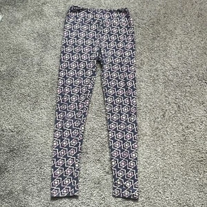 LuLaRoe Leggings OS One Size Argyle Diamond Purple Pink White - Picture 1 of 13