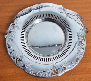 Bandeja redonda para servir plato plateado 23 cm diámetro - Imagen 1 de 6