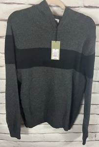 Suéter con capucha Goodfellow & Co. gris/negro manga larga para hombre nuevo con etiquetas - Imagen 1 de 8