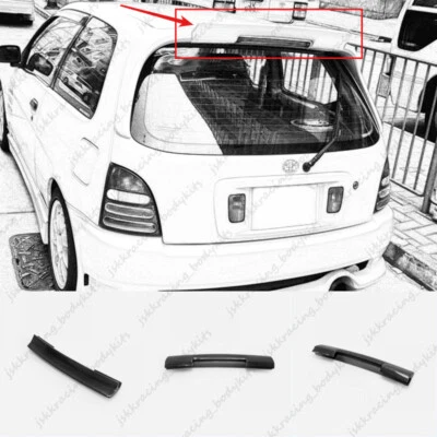 For Toyota Starlet Glanza EP91 Carbon Fiber Rear Spoiler Wing Gurney Flap Addon - Image 1 of 4