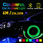 RGB LED Car Interior Fiber Optic Neon EL Wire Strip Light Wire Atmosphere Light