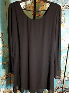 Abito a maniche lunghe da donna senza parole nuovo con etichette, taglia large, vendita al dettaglio $48,00 - Foto 1 di 3
