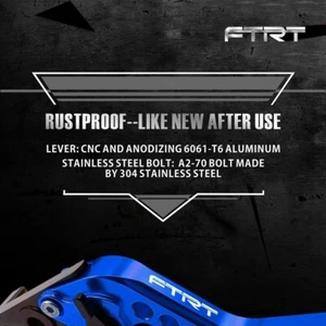 FTRT Short Brake Clutch Levers Compatible with YZF R3 YZF-R3 2013 2014 2015 2016 - Foto 1 di 9