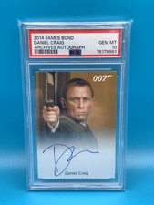 PSA 10 DANIEL CRAIG AUTOGRAPH - 2014 RITTENHOUSE JAMES BOND 007 ARCHIVES