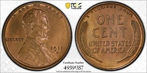 1911-D Unc Lincoln Cent ~ PCGS MS65RB ~ TrueView! - Picture 1 of 4