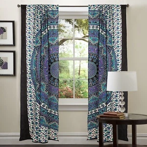 Door Curtain Deco Cotton Flower Mandala Hippie Mandala Tapestry Window Curtain - Picture 1 of 3