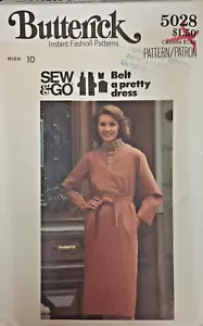 Butterick 5028 Damen Kleid 1979 Nähmuster Größe 10 Umschlag Beschädigung - Bild 1 von 5