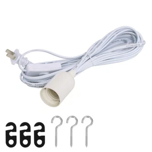 16 Feet Extension Hanging Lantern Pendant Light Lamp Cord Cable E26/E27 Socket - Picture 1 of 7