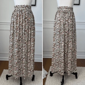 Vintage 90s MJ Carroll Floral Chiffon Prairie Skirt 1X. XL - Picture 1 of 4