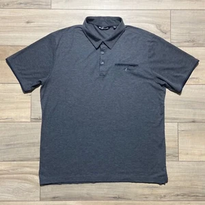 Travis Mathew Mens Short Sleeve Polo Shirt Gray Size XL Black Trim EUC - Picture 1 of 11