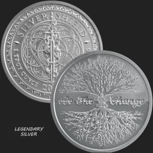 SILVER SHIELD 1 OZ BU | 2019 | CONSCENTIA #26 - BE THE CHANGE - Foto 1 di 6