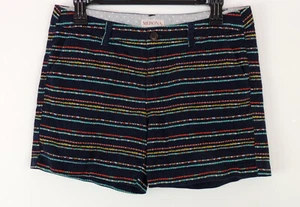 Merona Womens 4 Shorts Multi Colored Dotted Stripes Short - Picture 1 of 5