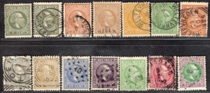 DUTCH EAST INDIES NETHERLANDS 1870/88 STAMP Sc. # 3/5, 7/16 INCLUDED 5a USED - Picture 1 of 2