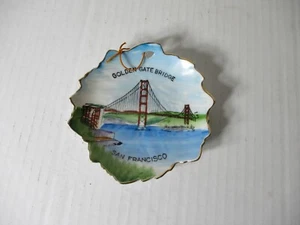 SAN FRANCISCO GOLDEN GATE BRIDGE MINI PLATE WALL HANGING COLLECTOR PLATE SNCO - Picture 1 of 5