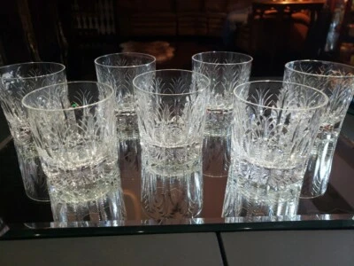 (1) Vaso DOF Antiguo Cristal Corte Vidrio Inglaterra Stuart CHURCHILL Foto 1 de 4