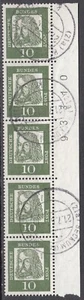 BRD 1961 Mi. Nr. 350 weißes Papier Bogenzähler / Bogennummer Gestempelt (29989) - Bild 1 von 1